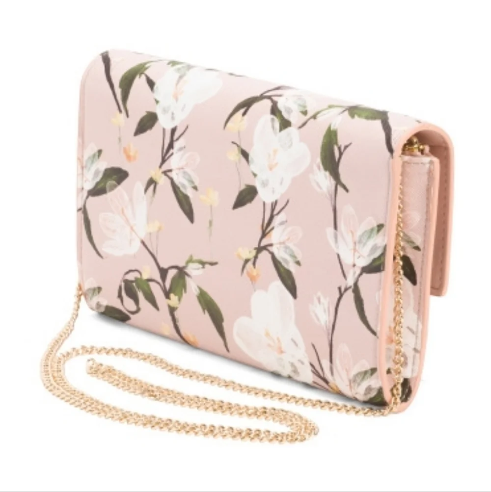 Ted Baker Parisa Elegant Floral Shoulder Clutch Bag, Removable Chain Strap 🌸 - Picture 14 of 15